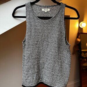 Madewell black and white tank top